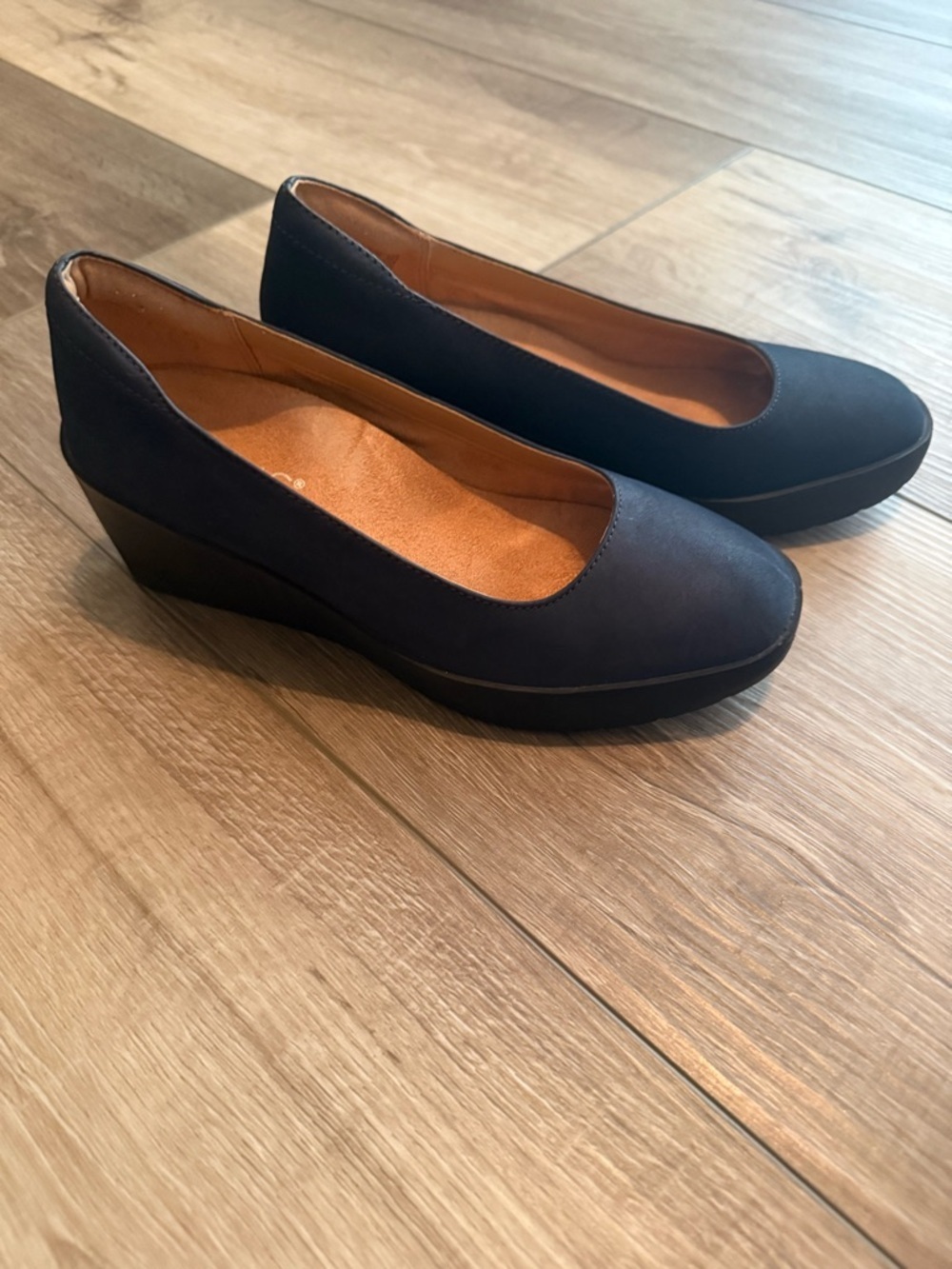 Navy Comfort Wedges for Women - Vionic - Picture 3 of 7